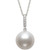 Cultured Freshwater Pearl (6mm) & Diamond Accent 18" Pendant Necklace in 14k White Gold, Created for Macy's