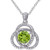 Peridot (1-1/2 ct. t.w.) & Diamond (1/10 ct. t.w.) Ven 18" Pendant Necklace in Sterling Silver