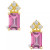 Pink Topaz (1-3/8 ct. t.w.) and Diamond (1/8 ct. t.w.) Stud Earrings in 14K White Gold or 14K Yellow Gold