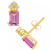 Pink Topaz (1-3/8 ct. t.w.) and Diamond (1/8 ct. t.w.) Stud Earrings in 14K White Gold or 14K Yellow Gold