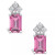 Pink Topaz (1-3/8 ct. t.w.) and Diamond (1/8 ct. t.w.) Stud Earrings in 14K White Gold or 14K Yellow Gold
