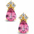 Pink Topaz (1-3/4 ct. t.w.) and Diamond (1/8 ct. t.w.) Stud Earrings in 14K Yellow Gold or 14K White Gold