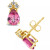 Pink Topaz (1-3/4 ct. t.w.) and Diamond (1/8 ct. t.w.) Stud Earrings in 14K Yellow Gold or 14K White Gold
