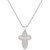 Cubic Zircona Cross 18" Pendant Necklace in Sterling Silver