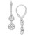 Diamond Double Cluster Drop Earrings (1/2 ct. t.w.) in 14k White Gold