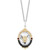Multi-Gemstone (5-3/4 ct. t.w.) & Black Diamond (1/6 ct. t.w.) Evil Queen Mirror Pendant Necklace in Sterling Silver & 14k Gold