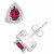 Ruby (1 Ct. t.w.) and Diamond (1/6 Ct. t.w.) Halo Stud Earrings