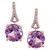 Pink Amethyst (3-1/2 ct. t.w.) & Diamond (1/20 ct. t.w.) Drop Earrings in 14k Rose Gold