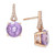Pink Amethyst (3-1/2 ct. t.w.) & Diamond (1/20 ct. t.w.) Drop Earrings in 14k Rose Gold
