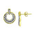 Cubic Zirconia Doorknocker Stud Earrings in 18k Gold-Plated Sterling, Created for Macy's