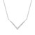Diamond "V" Fancy Collar Necklace (1/4 ct. t.w.) in Platinum, 16" + 2" extender, Created for Macy's