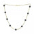 Green Jade Bead Paperclip Link Collar Necklace in Gold-Plated Sterling Silver, 18" + 2" extender, (Also in Onyx)