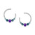 Multi-Gemstone (1-1/5 ct. t.w.) & Diamond (1/4 ct. t.w.) Spiral Hoop Earrings in 14k White Gold