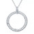Cubic Zirconia Open Circle Pendant Necklace, 16" + 2" extender, Created for Macy's