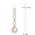 Cultured South Sea Pearl (10mm) & Diamond (1/2 ct. t.w.) Infinity Linear Drop Earrings in 14k Gold