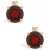 Garnet (3/4 ct. t.w.) and Diamond Accent Stud Earrings in 14K Yellow Gold