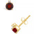 Garnet (3/4 ct. t.w.) and Diamond Accent Stud Earrings in 14K Yellow Gold