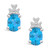 Topaz (3-1/5 ct. t.w.) and Diamond (1/5 ct. t.w.) Stud Earrings in 14K White Gold