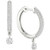 Diamond Dangle Hoop Earrings (3/4 ct. t.w.) in 10k White Gold