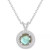 Cultured Freshwater Pearl & Diamond (1/8 ct. t.w.) Halo Pendant Necklace in Sterling Silver (Also in Onyx, Turquoise, & Labradorite)