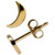 Crescent Moon Stud Earrings in 14k Gold