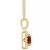 Rhodolite Garnet Bead Frame 18" Pendant Necklace (1-1/3 ct. t.w.) in 10k Gold (Also in Citrine, Amethyst, Blue Topaz, Aquamarine, Peridot, & Opal)