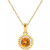 Rhodolite Garnet Bead Frame 18" Pendant Necklace (1-1/3 ct. t.w.) in 10k Gold (Also in Citrine, Amethyst, Blue Topaz, Aquamarine, Peridot, & Opal)