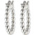 Small Beaded Hoop Earrings in Sterling Silver, 0.63"