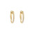14K Gold Diamond Huggie Earrings