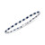 Sapphire (3-3/8 ct. t.w.) & Diamond (1/10 ct. t.w.) Link Bracelet in Sterling Silver
