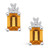 Citrine (3-1/5 ct. t.w.) and Diamond (1/5 ct. t.w.) Stud Earrings in 14K White Gold