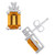 Citrine (3-1/5 ct. t.w.) and Diamond (1/5 ct. t.w.) Stud Earrings in 14K White Gold