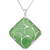 Sterling Silver Necklace, Jade Swirl Overlay Pendant