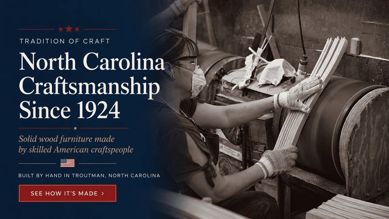 Troutman Chair Company furniture craftsmanship in North Carolina since 1924
