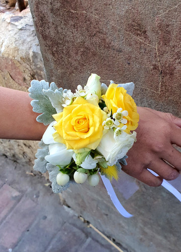 emery wrist corsage