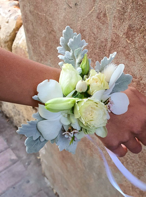 hazel wrist corsage