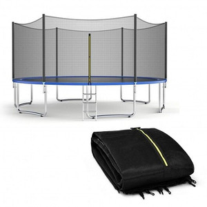 Trampoline Replacement Protection Enclosure Net with Zipper-12 ft - Color: Black - Size: 12 ft D681-TW10020 Trampoline Replacement Protection Enclosure Net with Zipper-12 ft - Color: Black - Size: 12 ft D681-TW10020