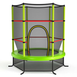55 Inch Kids Recreational Trampoline Bouncing Jumping Mat with Enclosure Net-Green - Color: Green D681-TW10052GN 55 Inch Kids Recreational Trampoline Bouncing Jumping Mat with Enclosure Net-Green - Color: Green D681-TW10052GN