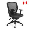 OTG Ibex MVL2803, Upholstered Seat & Mesh Back Multi-Tilter Black, Assembled in Canada