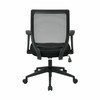 Screen Back Task Chair with "T" Arms, back view
