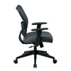 Deluxe Chair with Charcoal VeraFlex Back and VeraFlex Fabric seat, side view
