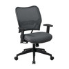 Deluxe Chair with Charcoal VeraFlex Back and VeraFlex Fabric seat