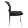 Titanium Finish Black Visitors Chair 86724R-30, side view