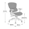 OSP WorkSmart Mesh Back Manager's Chair - EMM98958- dimensions