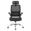 WorkSmart Mesh Back Manager's Chair with Headrest -EM60020CHR-3, front view
