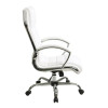 WorkSmart Executive Faux Leather Chair - FL1327C, white side view