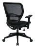 Space Seating Black AirGrid Seat and Back Deluxe Task Chair, back side view