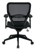 Space Seating Black AirGrid Seat and Back Deluxe Task Chair, back view