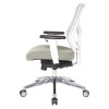 ProGrid® White Mesh Mid Back Chair - 95673-5882, left side view