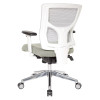 ProGrid® White Mesh Mid Back Chair - 95673-5882, left back view